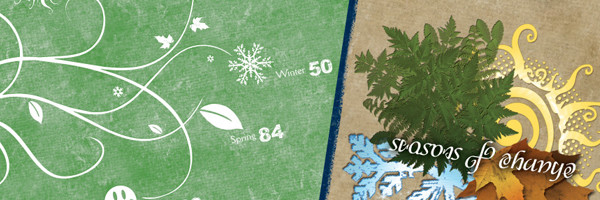 “Seasons of Change” Yearbook Cover and Endsheets